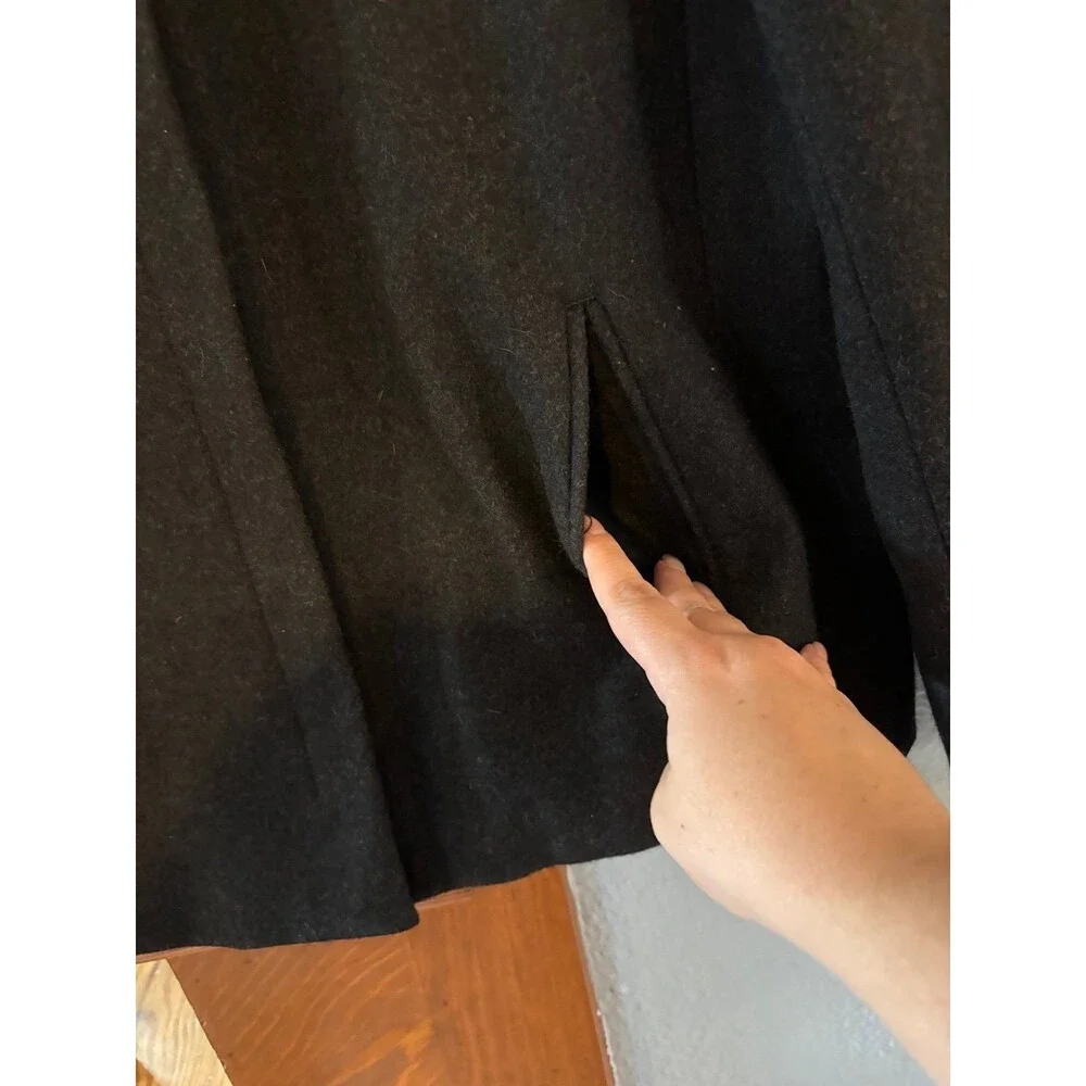 J.crew wool blend zip coat jacket dark charcoal gray women’s XL - Picture 4 of 10